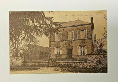 Post card LINARD Creuse École Communale 23220