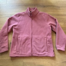 Woolrich Fleece Zip-Up Jacket Women Size Medium Pink
