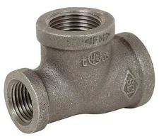 Smith-Cooper 1/2" X 3/8" FPT X FPT X FPT Class 150 Reducing Tee 300 PSI