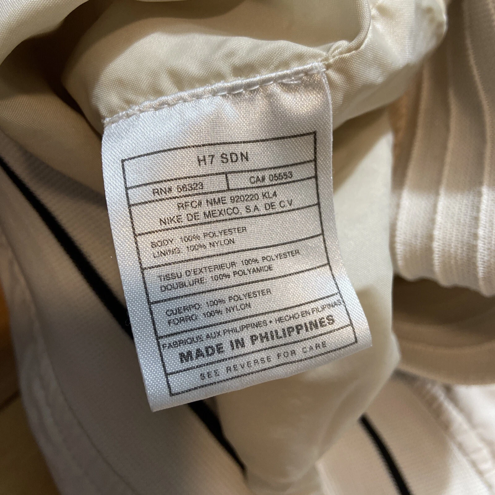 OFF WHITE X NIKE Pullover da golf Nike uomo bianchi con fodera collo a V taglia XXL 2XL