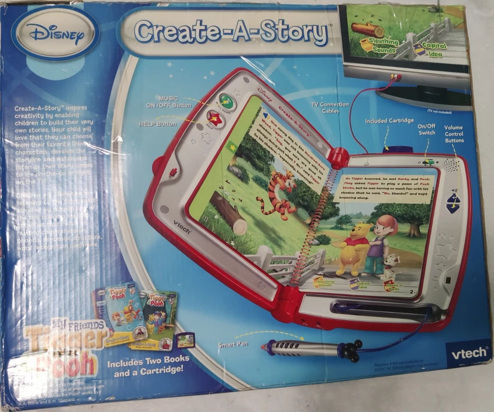 Disney Tigger and Pooh Vtech - Create-A-Story Untested Read - Image 2 of 4