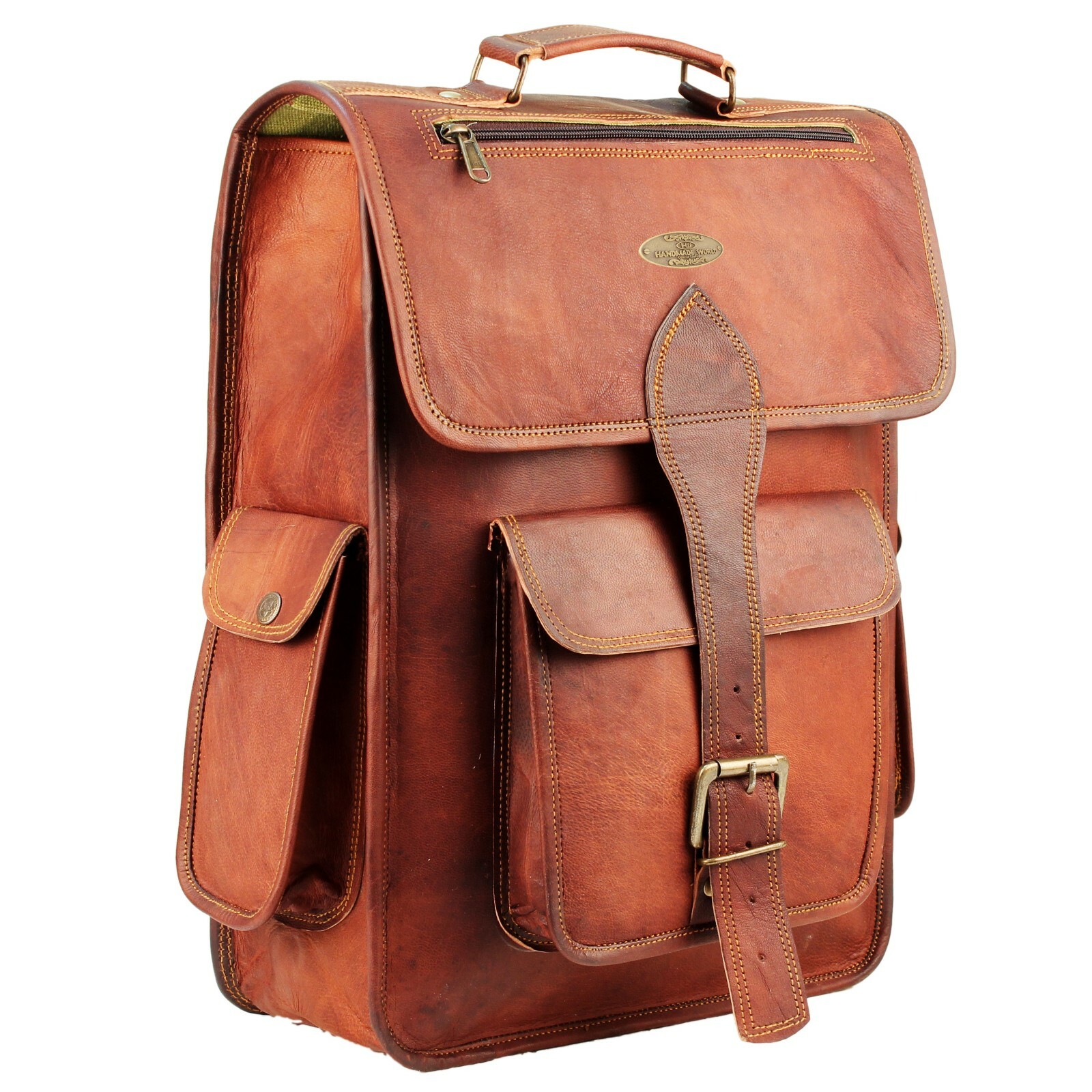 For Women And Mens Leather Backpack Office Bag