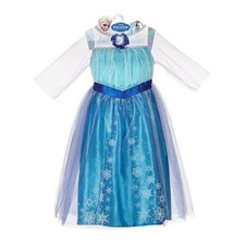 Disney Frozen Birthday Princess Elsa Party Dress Costume Pretend Play NEW