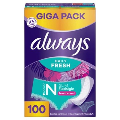 Multipack 5x Always Daily Fresh Slim Flexistyle Slipeinlagen (500 Stück)