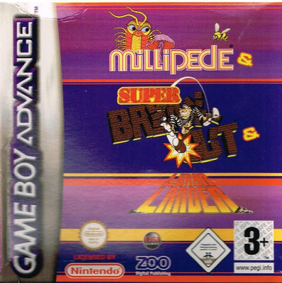 Millipede + Super Break Out + Lunar Lander - Gameboy Advance