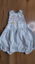 Vintage 80s Healthtex Bubble Romper Embroidered Fish Newborn