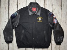 Y2K Pittsburgh Steelers 5 Time Super Bowl Champions Wool Blend Bomber Jacket XL