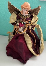 Vintage Traditions Angel Tree Top Centerpiece Porcelain Head Hands 14"