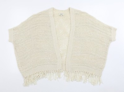 Matalan Damen Beige V-Ausschnitt Acryl Cardigan Pullover Größe S