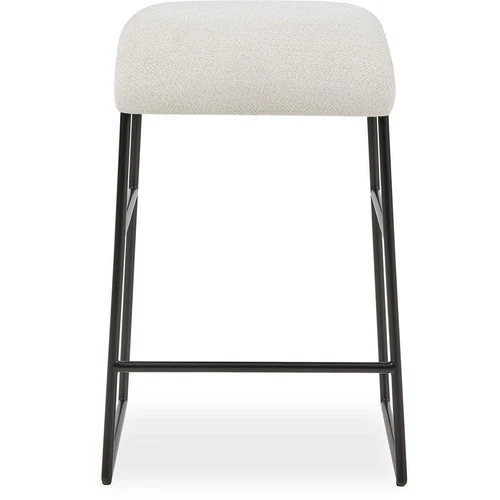 Uttermost 53075 Arcane 26 inch Matte Black and Textured Ecru Counter Stool - Picture 1 of 6