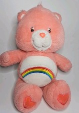 Cheer Bear Care Bears Talking Plush Pink 2003 Rainbow Vintage Stuffed Animal