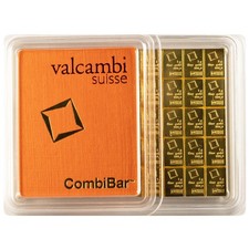 50 Gram Valcambi Gold CombiBar (50x1g, New w/ Assay) 5407.13 per troy oz