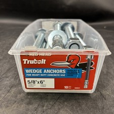 Red Head 5/8&rdquo; x 6&rdquo;  Steel Hex Nut-Head Concrete Wedge Anchors (10-Pack)