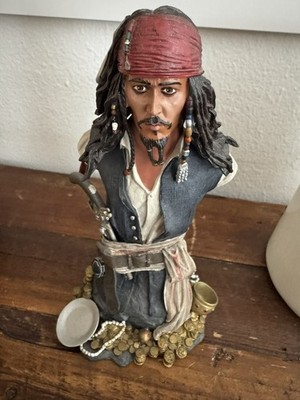 NECA Jack Sparrow Resin Bust Pirates Of The Caribbean Limited Edition