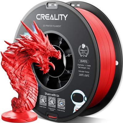 Official CREALITY PETG 3D Printer Filament 1.75mm 1KG (2.2lbs), High Red