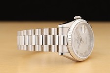 ROLEX MENS DAY-DATE 118239 SILVER ROMAN DIAL 18K WHITE GOLD PRESIDENT 36MM WATCH 8