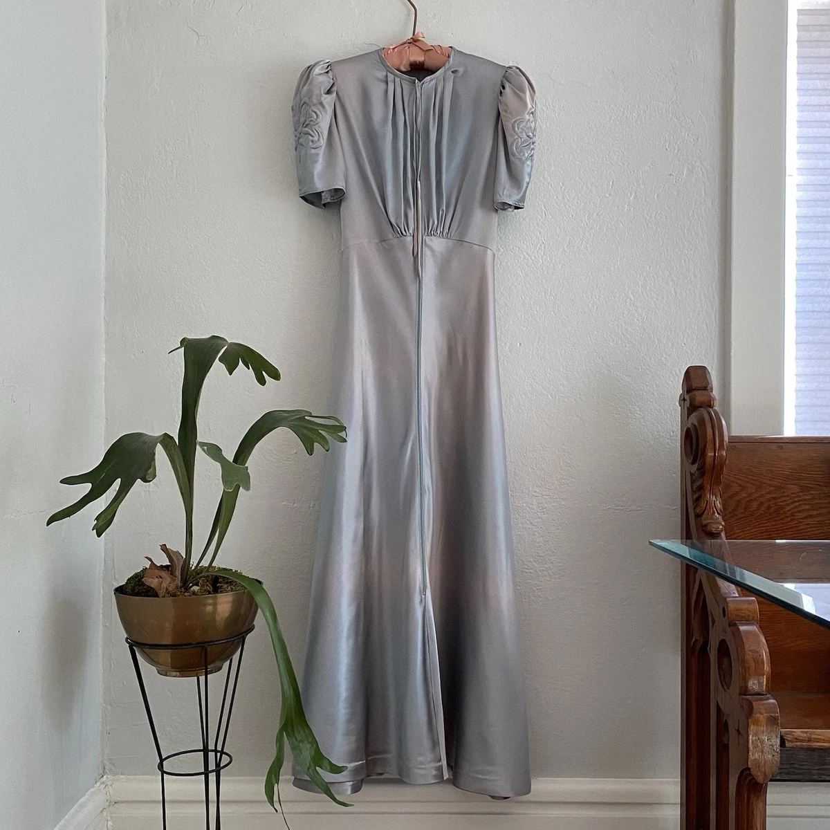 long 1940s dresses 1940s Long Sleeve Gown
