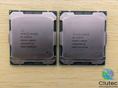 LOT OF 2 Intel SR2SN Xeon E5-4627V4 2.60Ghz 10-Core Socket 2011 CPU Processor