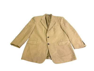 BROOKS Brothers 100% Camel Hair Jacket Blazer Sport Coat Beige 42R 42
