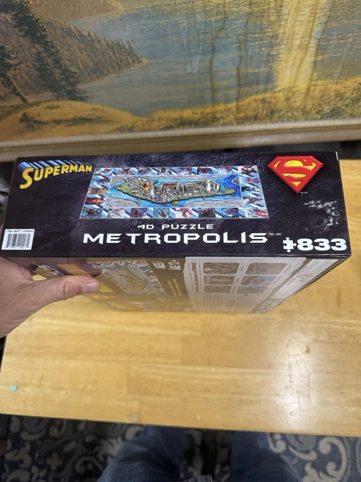 NEW / SEALED Superman 4D Puzzle DC Comics Mini Metropolis Cityscape 833 Pieces - Image 3 of 4