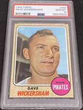 1968 Topps Baseball Dave Wickersham  Pittsburgh Pirates PSA 10 Gem Mint Pop 24