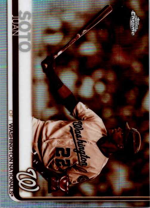 2019 Topps Chrome #155 Juan Soto Sepia Refractor