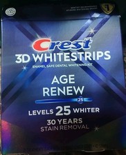 Crest 3D Whitestrip Age Renew 25 Levels Whiter Removes 30 Years Stains  42 Strip