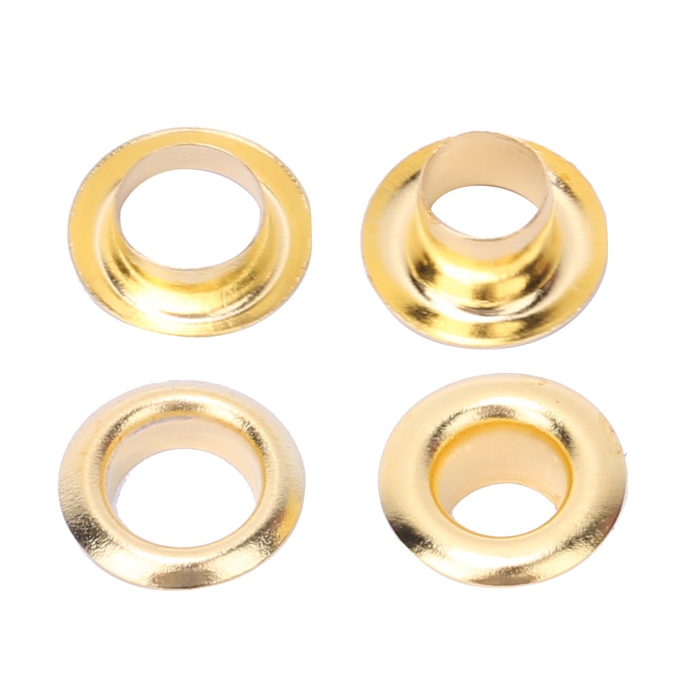 °100pcs 5mm Brass Double Sided Eyelets Rivets Grommet For Belt Shoes Bag Leather