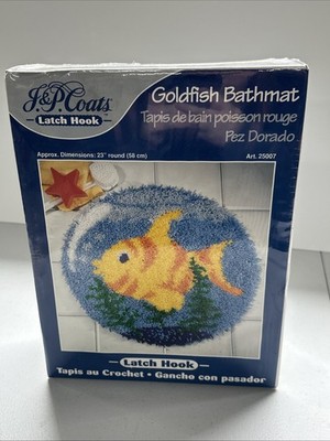 J&P Coats Latch Hook Kit Goldfish Bathmat Sealed