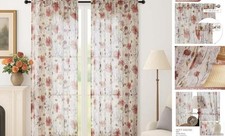 Crushed Sheer Curtains 72 Inches Long 2 42"W x 72"L Pack of 2 Multi Color