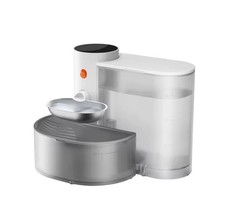 Smart Pet Water Fountain Wireless Cat Water Fountain No Filter Metal Bowl