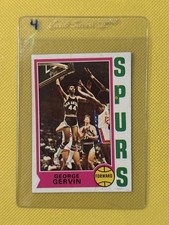1974-75 Topps #196 George Gervin Rookie Card RC 4M35. rookie card picture