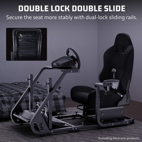 Hottoby Racing Simulator Cockpit Wheel Stand With Gaming Seat Fits Logitech G923