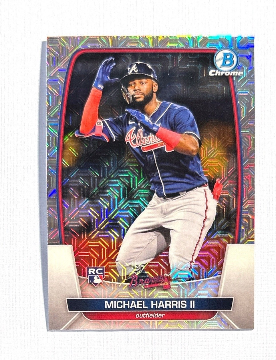 Michael Harris II ~ 2023 Bowman Chrome Mega ~ Mojo Refractor Rookie #76