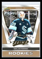 2025 MVP Hockey #240 Niklas Kokko Kraken Gold Script RC Auto NHL