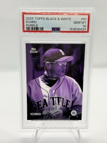 2025 Topps B&W Ichiro Suzuki  /25 PSA 10 Mariners Pop 1 🔥