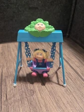 1984 Cabbage Patch Kids Figurine and Doll Swing Blonde Hair Blue Eyes Figure