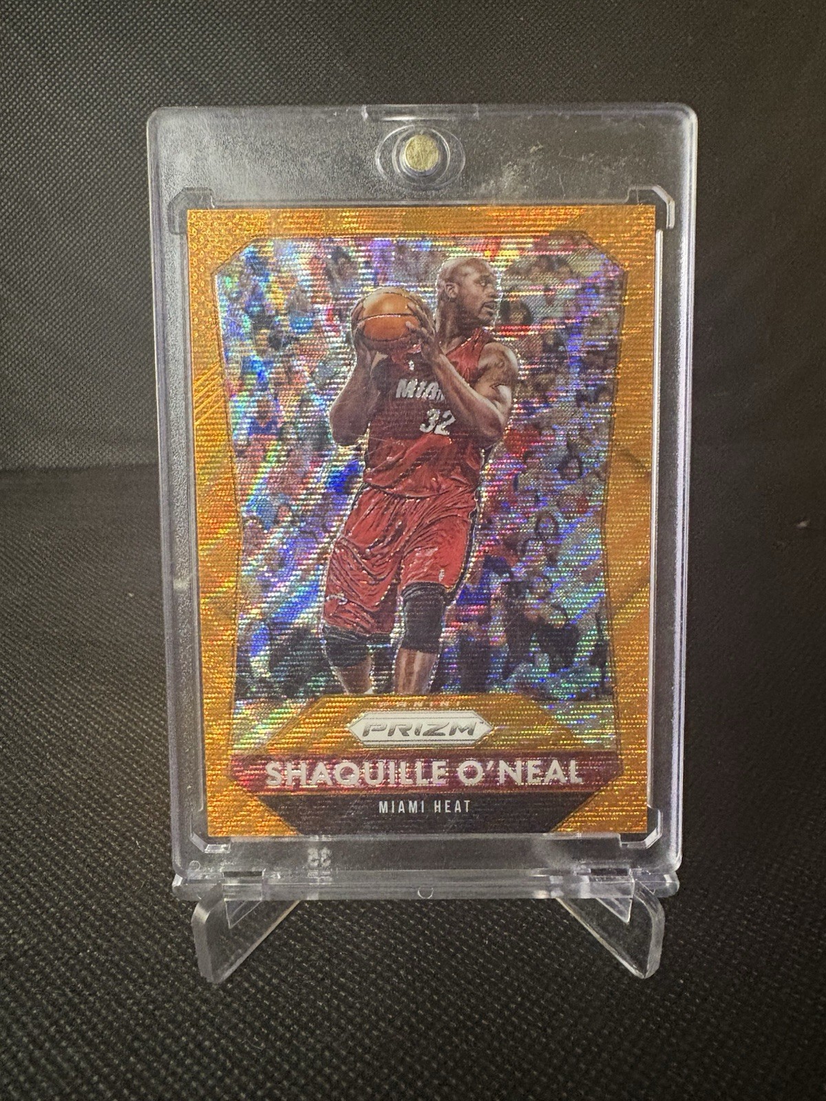 2015-16 Prizm Basketball SHAQUILLE O’NEAL Orange Wave Prizm No. 284 Heat