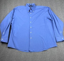 Chaps Classic Fit Blue Wrinkle-Free Dress Shirt Size XL