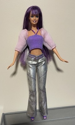 Barbie Jam N' Glam Doll (2001) Ever-Flex Waist Color Change Hair EUC C373G