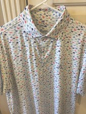 Rhoback Men's Short Sleeve Polo Shirt-Dinosaurs- Large