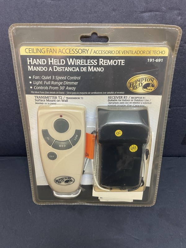 Hampton Bay Wireless Remote Model 191-691 Ceiling Fan Control BRAND NEW SEALED