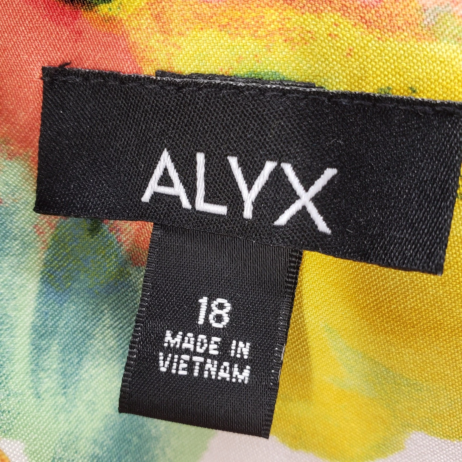 Abito donna ALYX floreale senza maniche chiusura zip dietro taglia 18