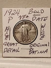 Beautiful 1924p Standing Liberty Quarter In VF+/XF. Very Bold Date,  Great...