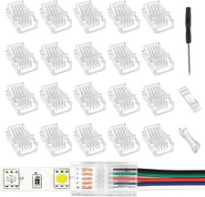 5 Pin 10 Mm LED Strip Connector LED Light Connector Strip to Wire Quick Connecto