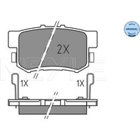 Meyle 025 237 3615 Bremsbelagsatz FüR Honda FR V CR V Stream RN RD BE