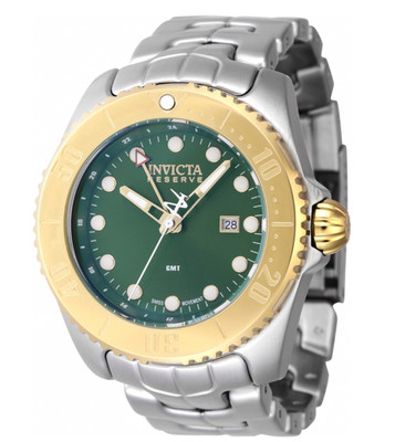 Invicta Reserve Swiss Ronda 515.24H GMT Men's 50mm Green Dial Quartz Watch 47211