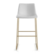 Pemberly Row Contemporary Bar Height Stools (Set of 2) in White