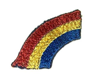ORIGINAL EMBROIDERED FELT WW1 FRENCH MADE 42nd INFANTRY DIVISION SHOULDER PATCH!