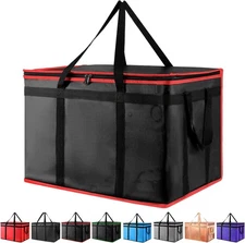 Insulated Food Delivery Bag - Reusable Thermal Cooler Grocery Bags for Doordash 